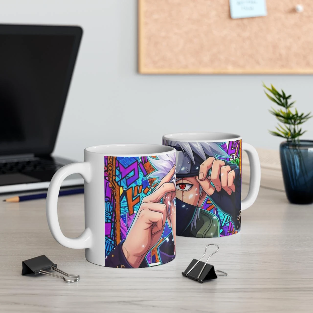 ☕ Taza de Cerámica – Gojo & Kakashi ⚡👁️ – photo 4